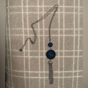 Simply Vera Wang Blue Tassel Necklace